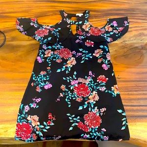 Juniors Candies size medium black floral dress